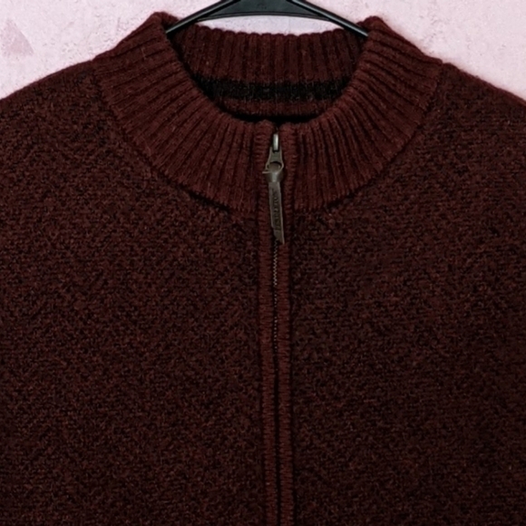 Pendleton 100% Washable Shetland Wool Red Full Zip Vest Jacket size Large - Picture 2 of 7